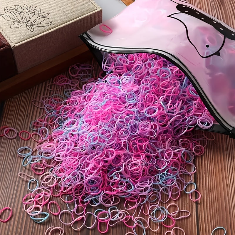 1000pcs 1000 Pcs Colorful High Elastic Hair Ties for Girls and Teens - Party Favors, Holiday Gifts