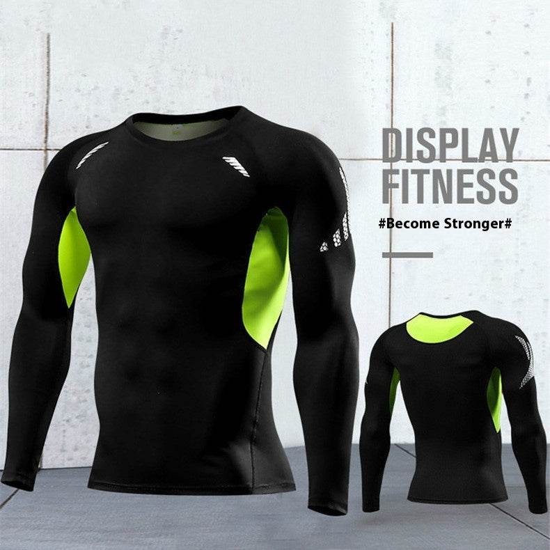 Men's Sports Quick-drying Long sleeve Workout Fitness T-shirt top