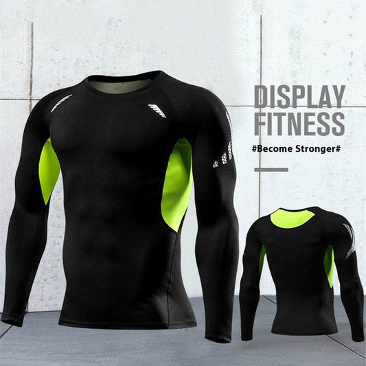 Men's Sports Quick-drying Long sleeve Workout Fitness T-shirt top