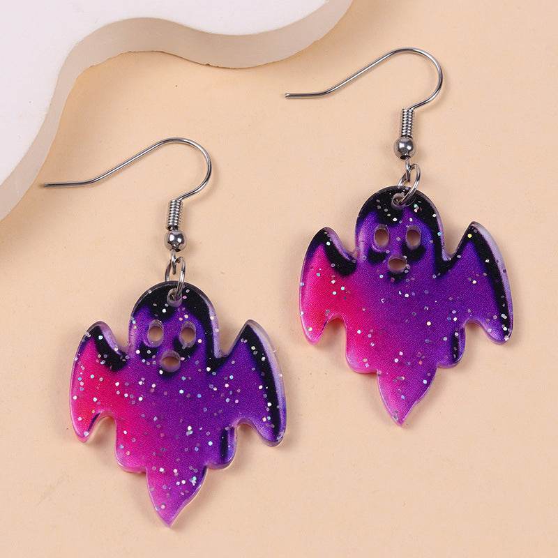 European And American Halloween Series Acrylic Earrings Color