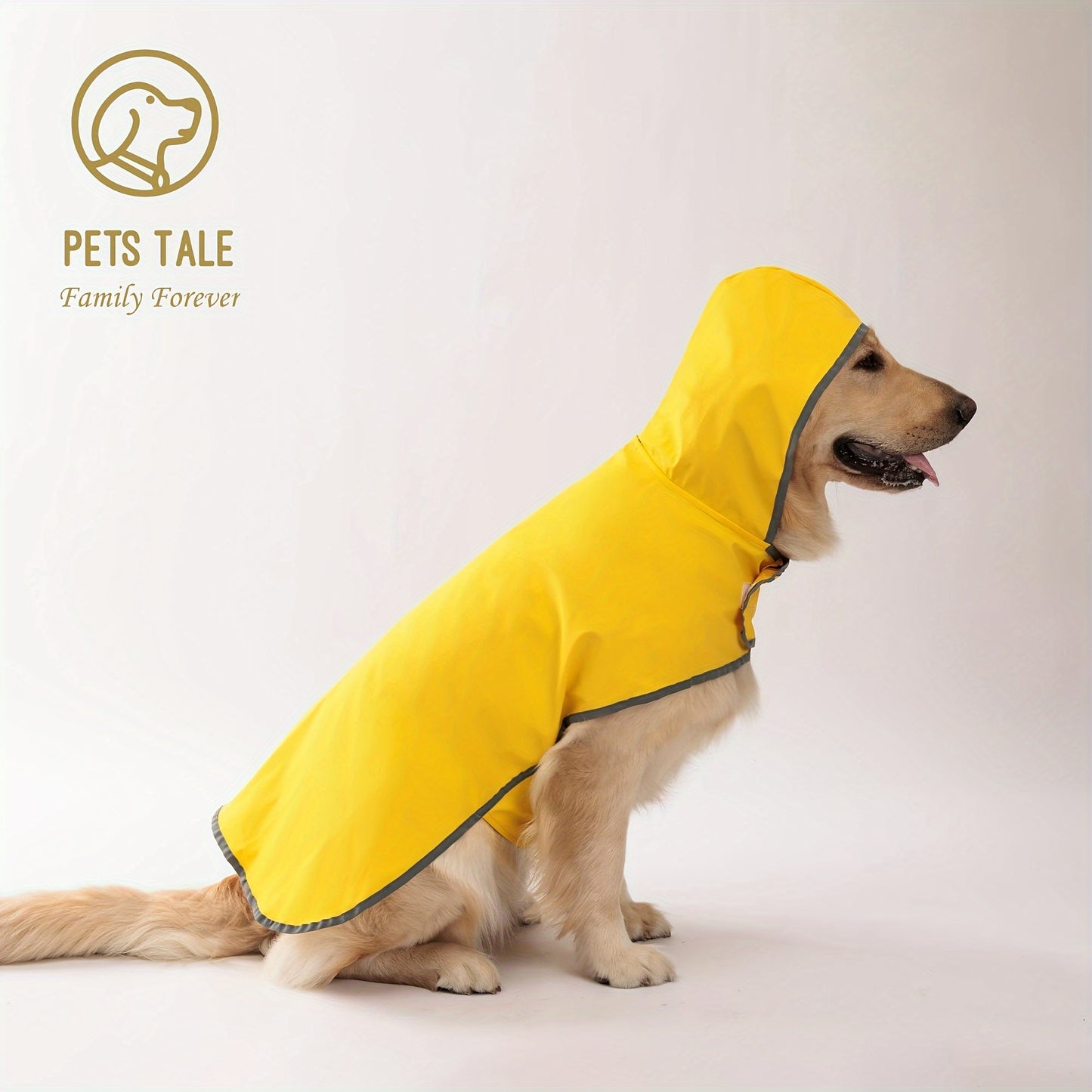 PETS TALE Reversible Waterproof Dog Raincoat - 1pc Polyester Pet Jacket with Duck Print - Machine Washable, Adjustable Straps for Small to Extra Large Breeds