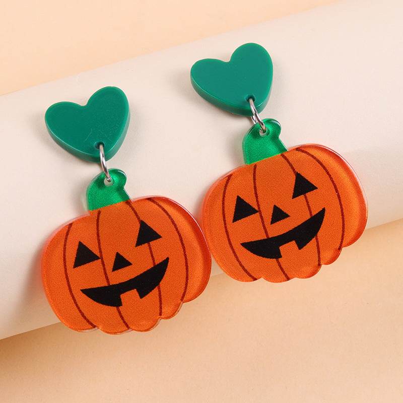 European And American Halloween Series Acrylic Earrings Color