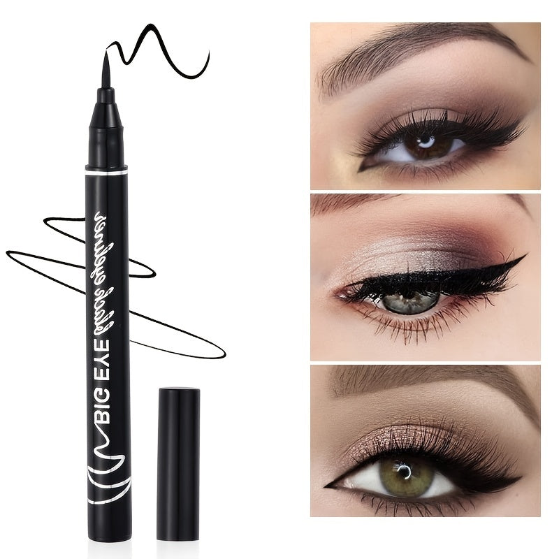 Waterproof Liquid Eyeliner, Soft Head Long Lasting Eye Liner Pen Smudge Resistant Sweat-proof Makeup Eye Liners For Women
