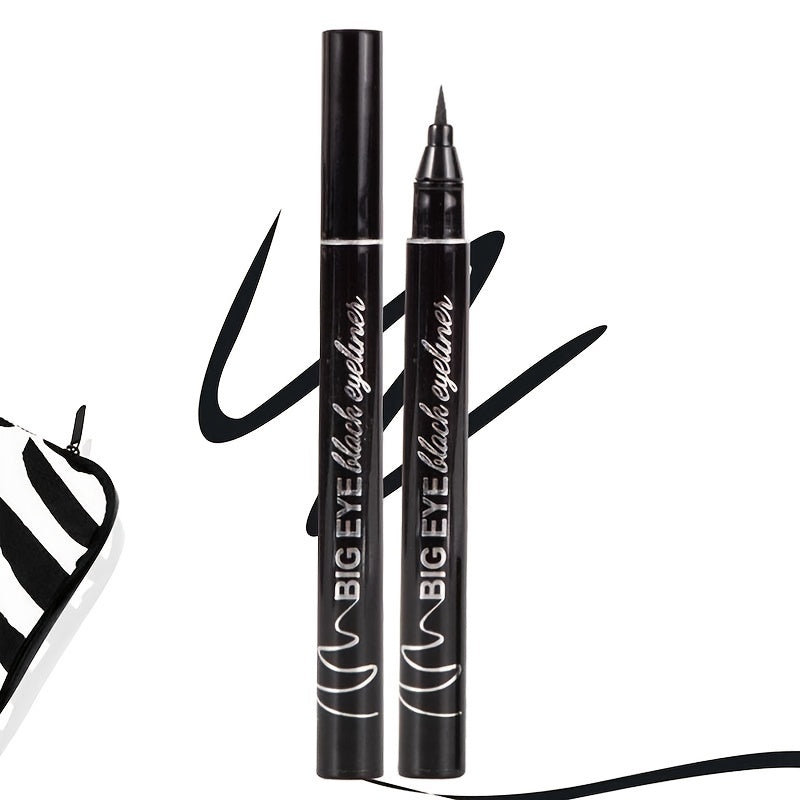 Waterproof Liquid Eyeliner, Soft Head Long Lasting Eye Liner Pen Smudge Resistant Sweat-proof Makeup Eye Liners For Women