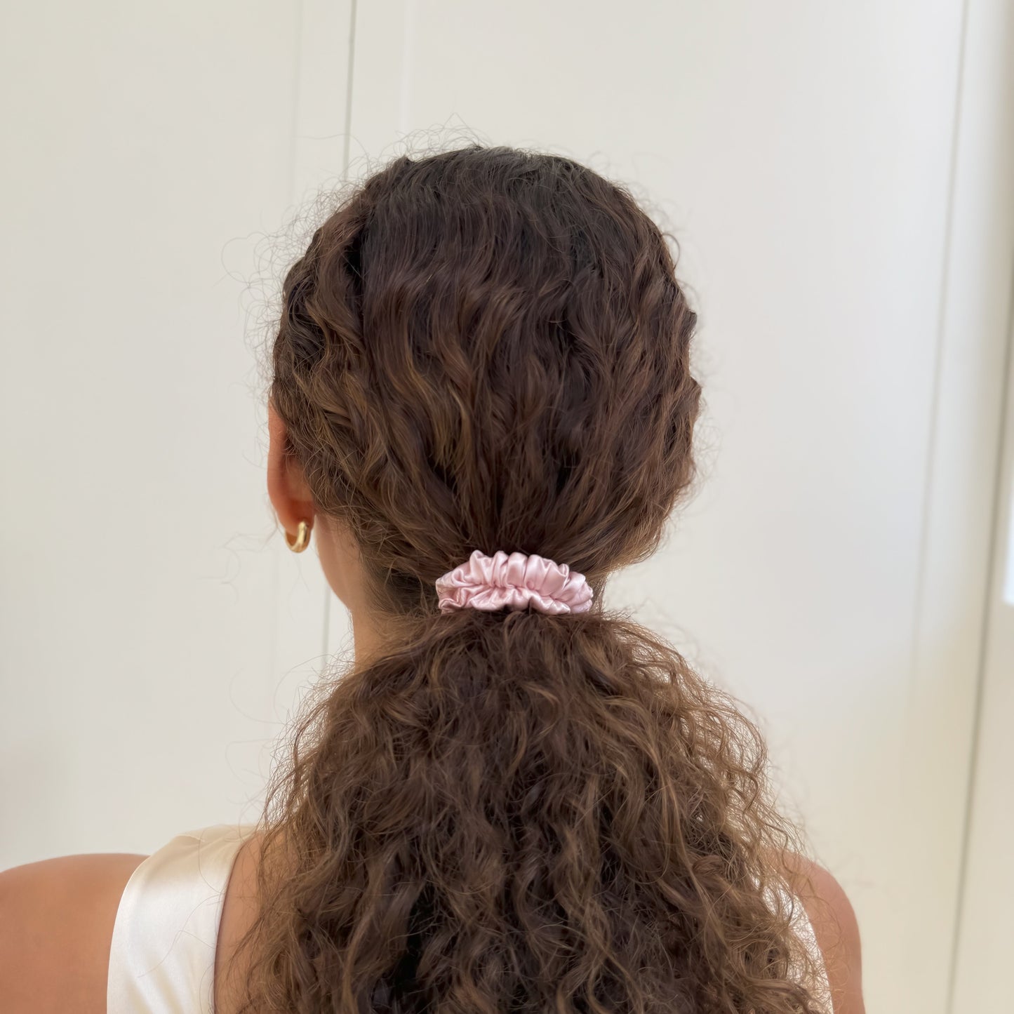 Skinny Silk Scrunchies - Pink-4