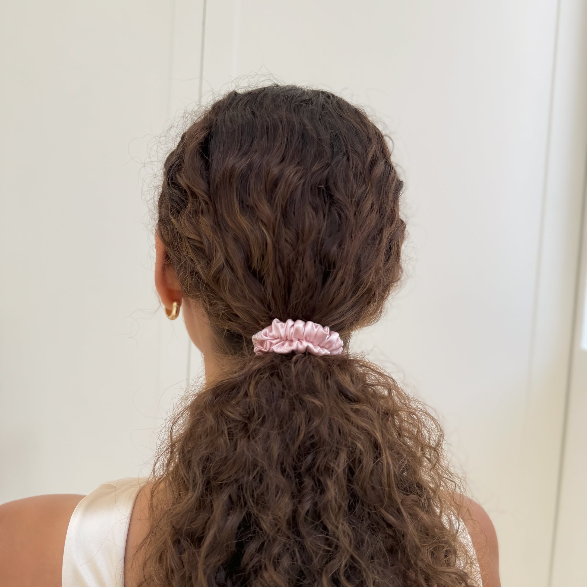 Skinny Silk Scrunchies - Pink-4