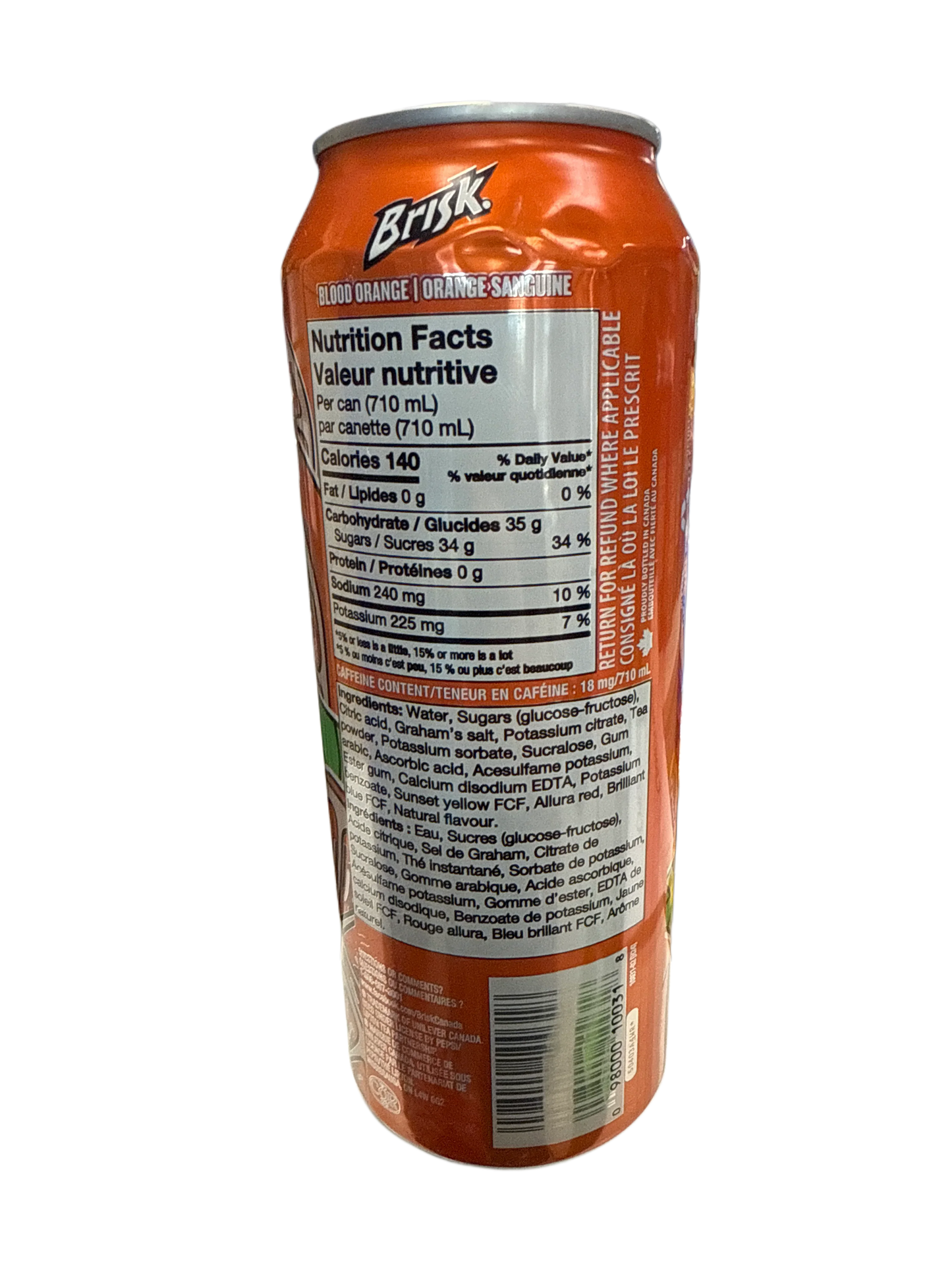 Brisk Blood Orange Iced Tea Tall Can 710ML - U.S Edition