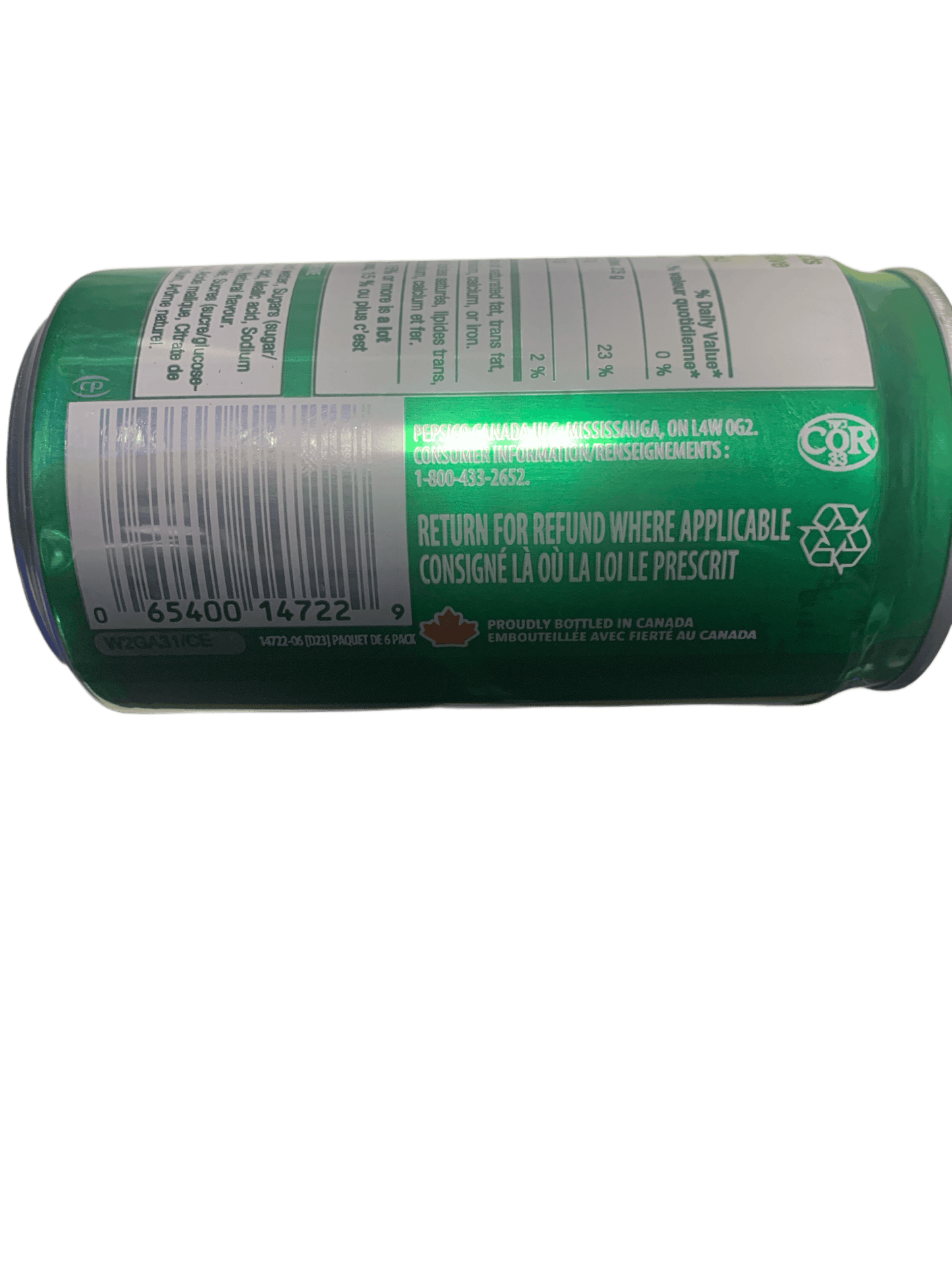 7Up Mini Can 222ML - Canadian Edition