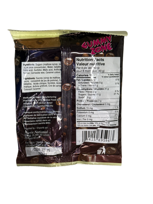 Cola Bottles Gummy Candy 120G - Canadian Edition