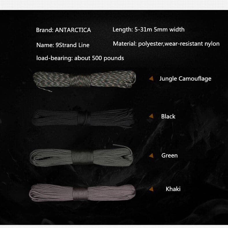 Military Outdoor 550 Parachute Cord - 100 ft/31m-4