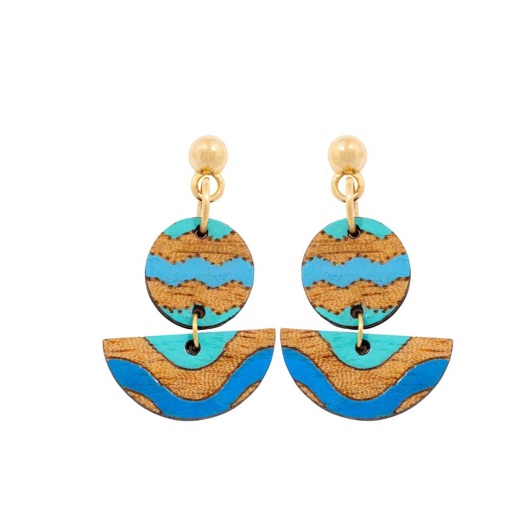 Ada & Cecek Recycled Wood Earrings-0