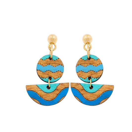 Ada & Cecek Recycled Wood Earrings-0