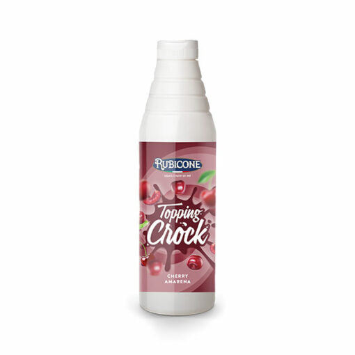 Cherry Topping with Pieces - 1 KG Squeeze Bottle - Cherry Crock Topping - Rubicone Canada-0