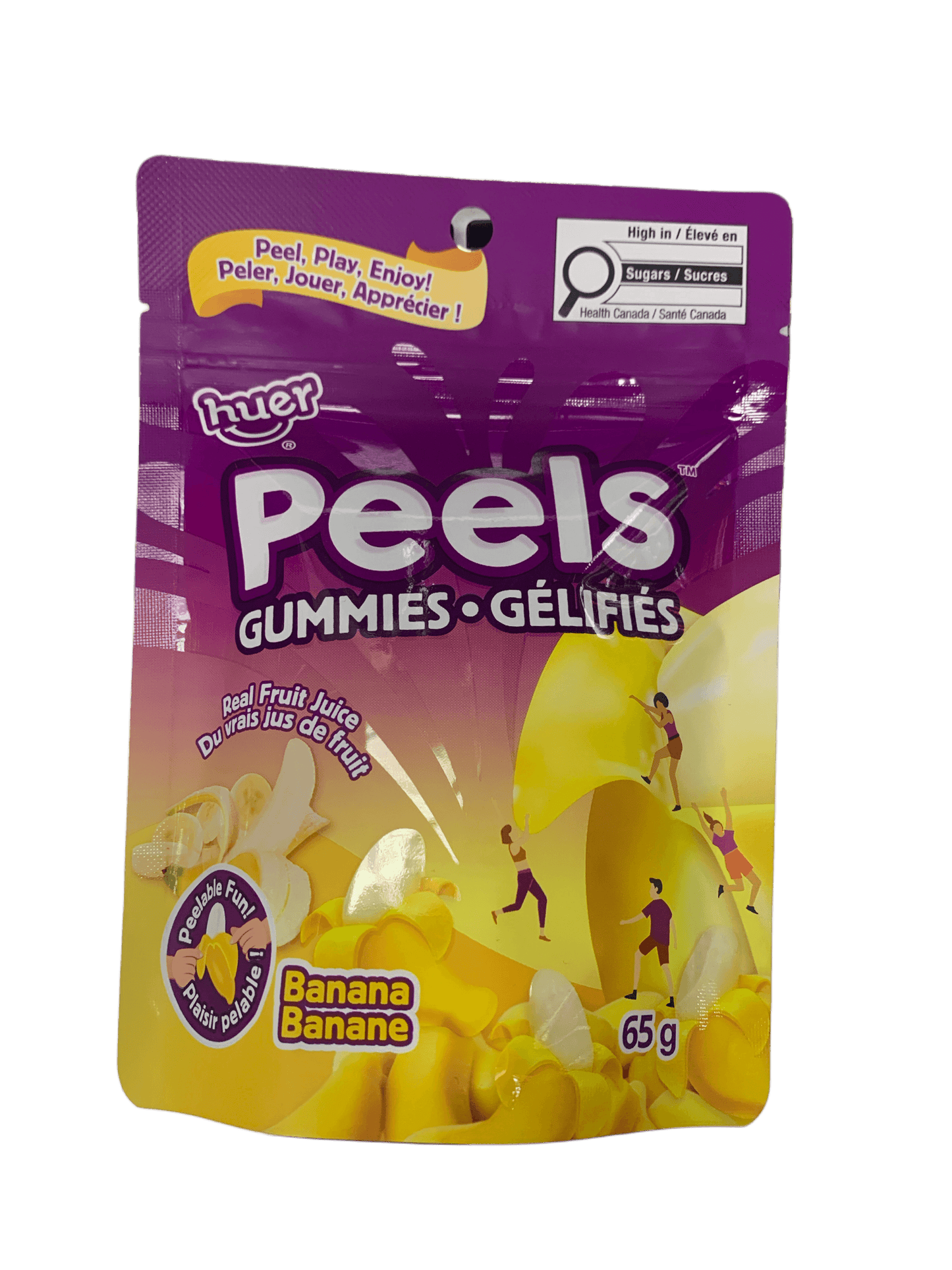 Huer Peel Gummies Banana 65G - Canadian Edition