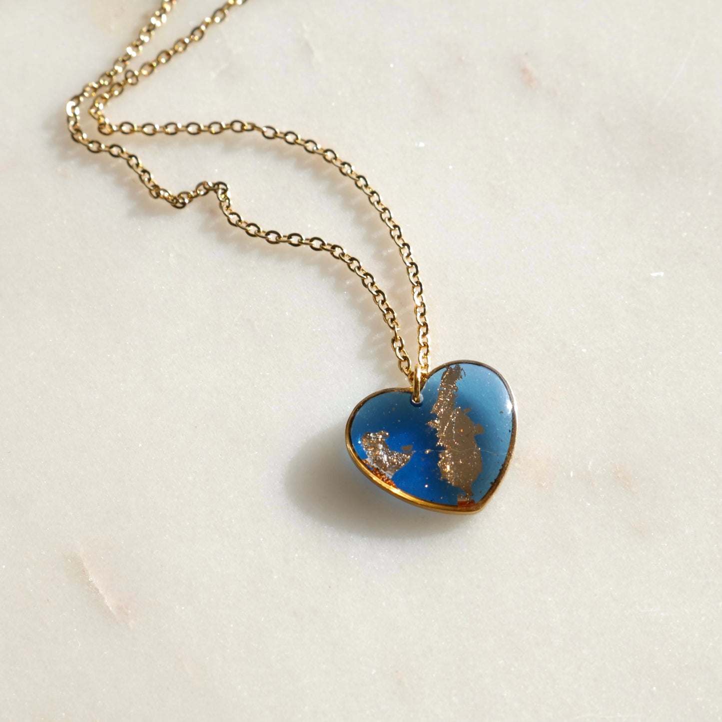 Collier Céleste - coeur (grand)