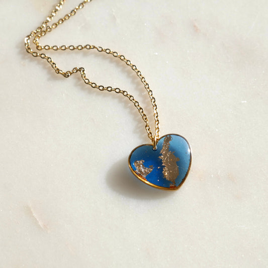 Collier Céleste - coeur (grand)