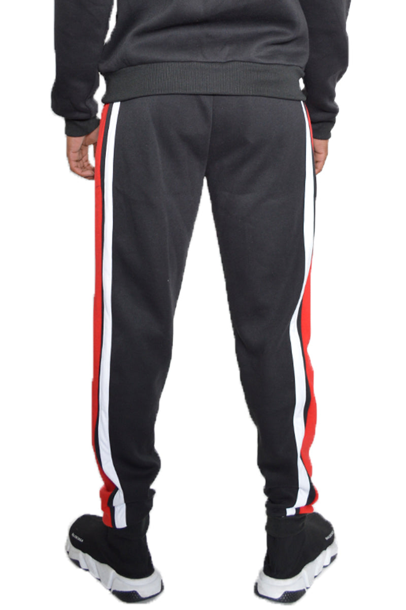 Tripe Cotton Sweat Pants-3