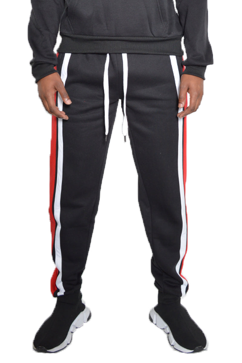 Tripe Cotton Sweat Pants-2