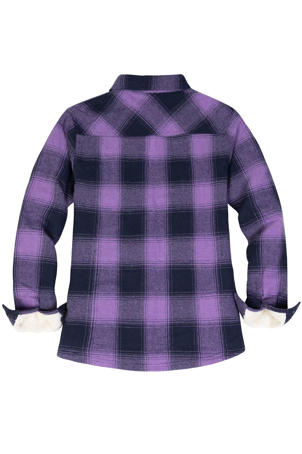 Women's Sherpa Lined Flannel Shirt Jacket, Button Down-2