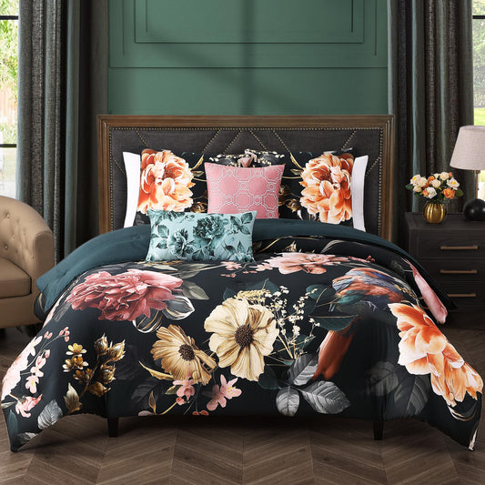Bebejan Botanical Birds 5 Piece Reversible Comforter Set-0