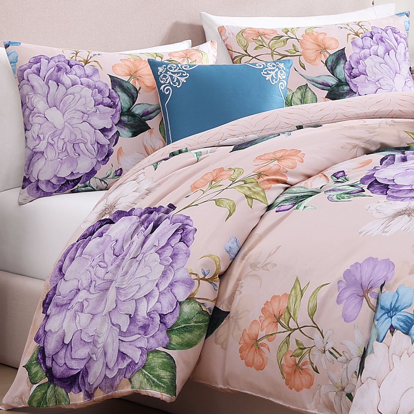 Bebejan Bright Bouquet 5 Piece Reversible Comforter Set-2