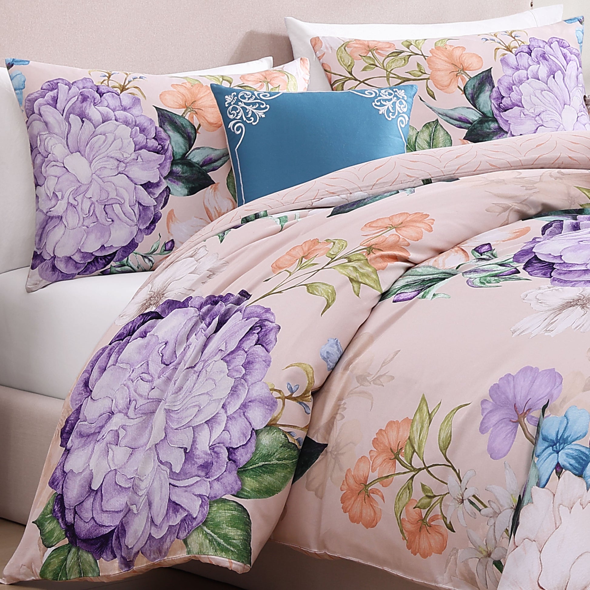 Bebejan Bright Bouquet 5 Piece Reversible Comforter Set-2