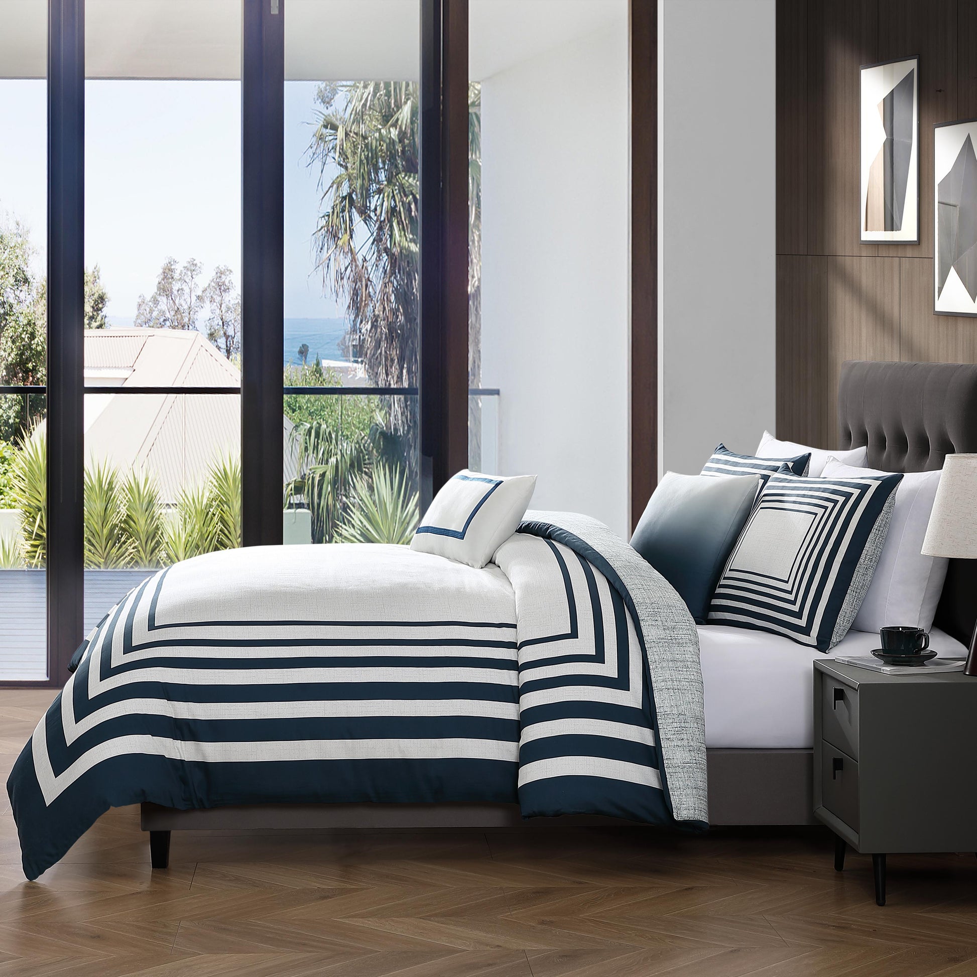 Bebejan Frames 5 Piece Reversible Comforter Set-0