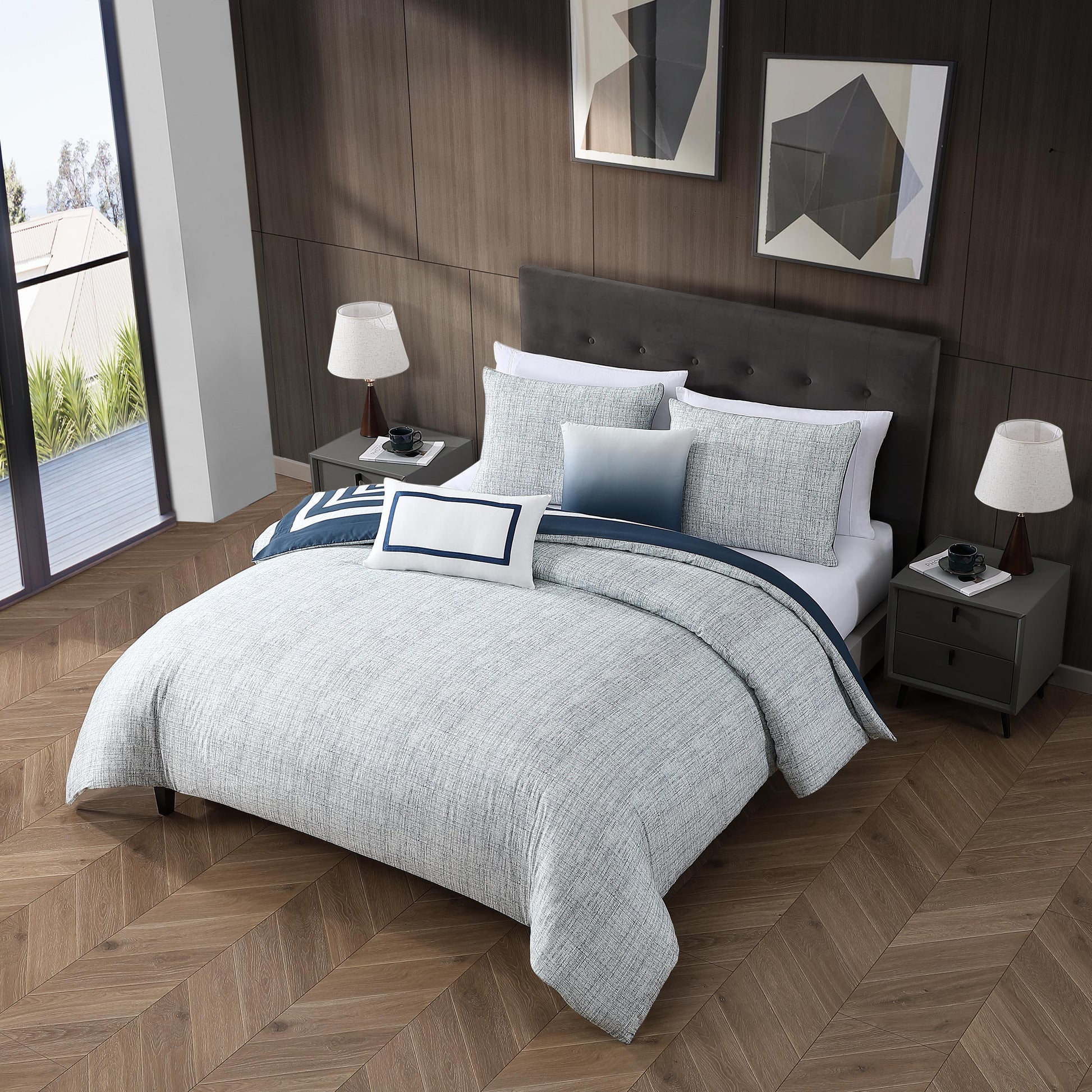Bebejan Frames 5 Piece Reversible Comforter Set-4