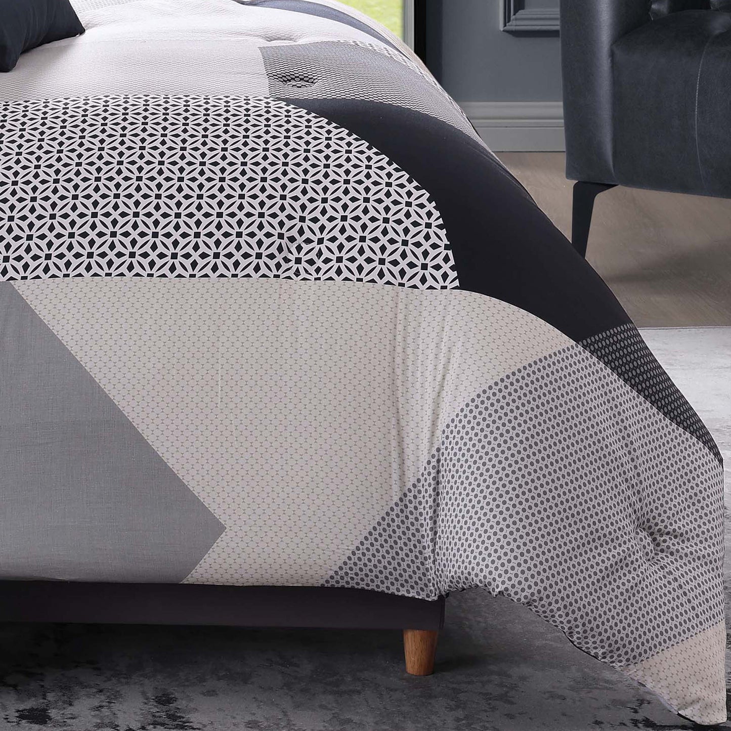 Bebejan Geo Fusion 5 Piece Reversible Comforter Set-4