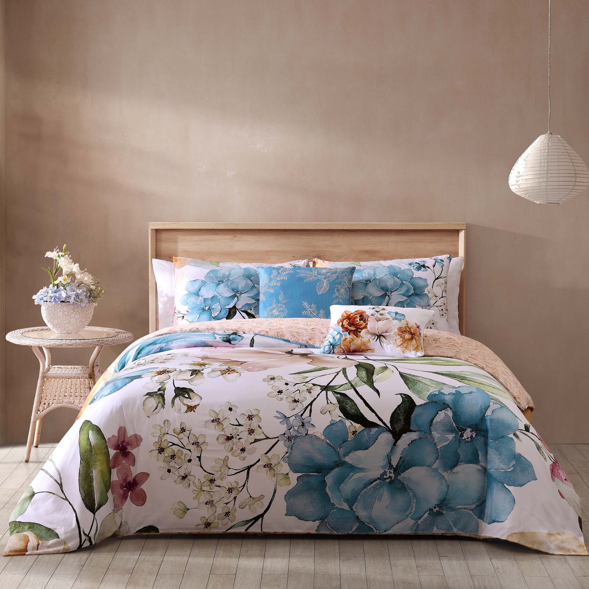 Bebejan Maia Blue 5 Piece Reversible Comforter Set-3