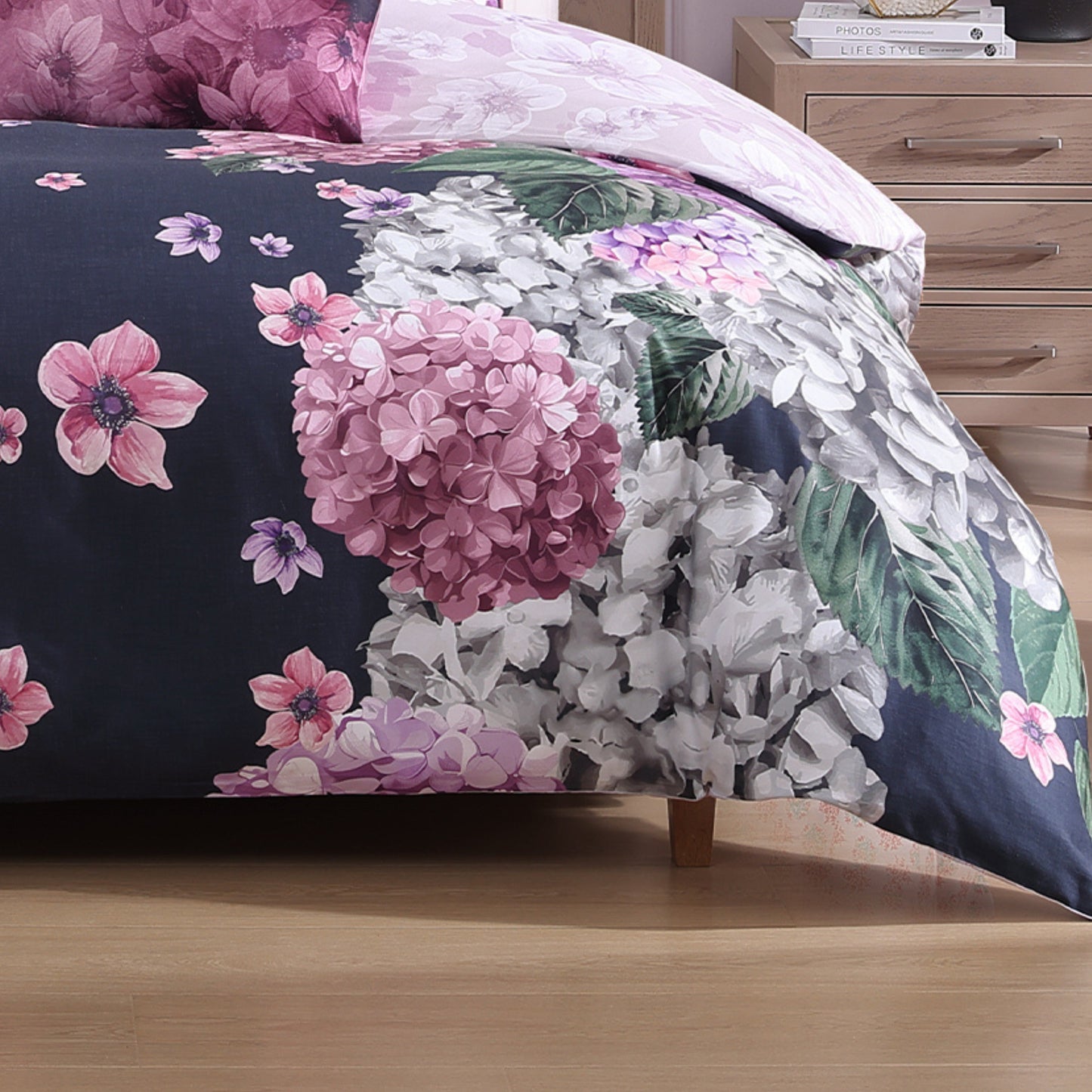 Bebejan Purple Bliss 5 Piece Reversible Comforter Set-3