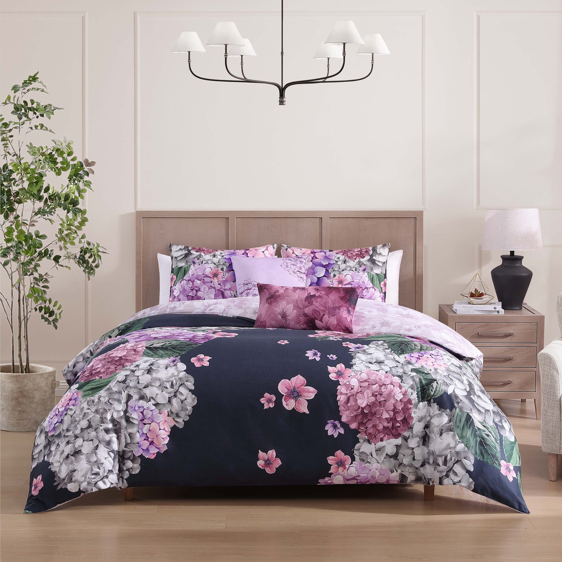 Bebejan Purple Bliss 5 Piece Reversible Comforter Set-0