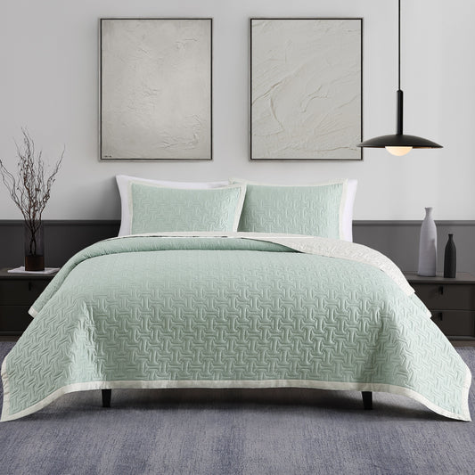 Bebejan 3 Piece Textured Quilted Coverlet Set-0