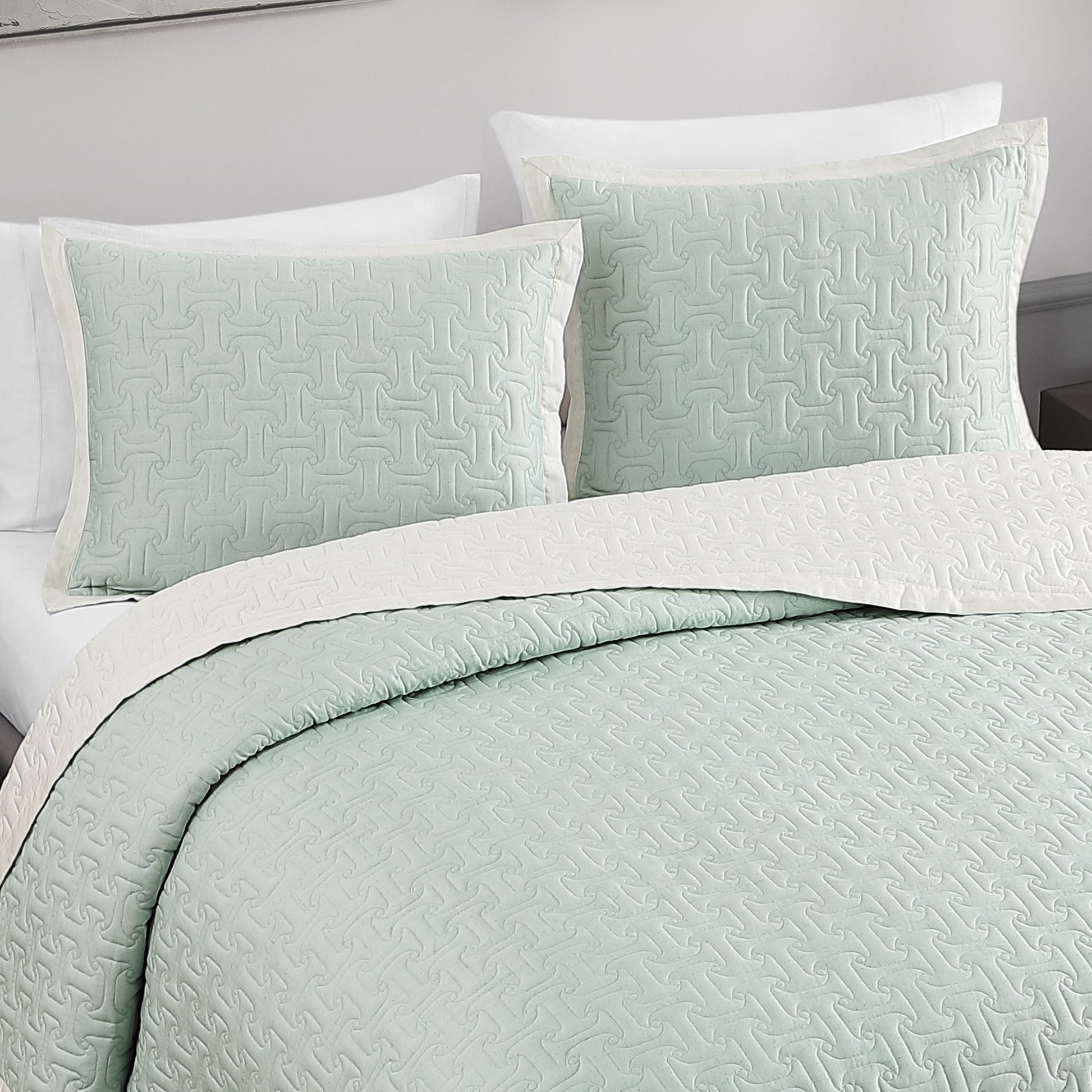Bebejan 3 Piece Textured Quilted Coverlet Set-2