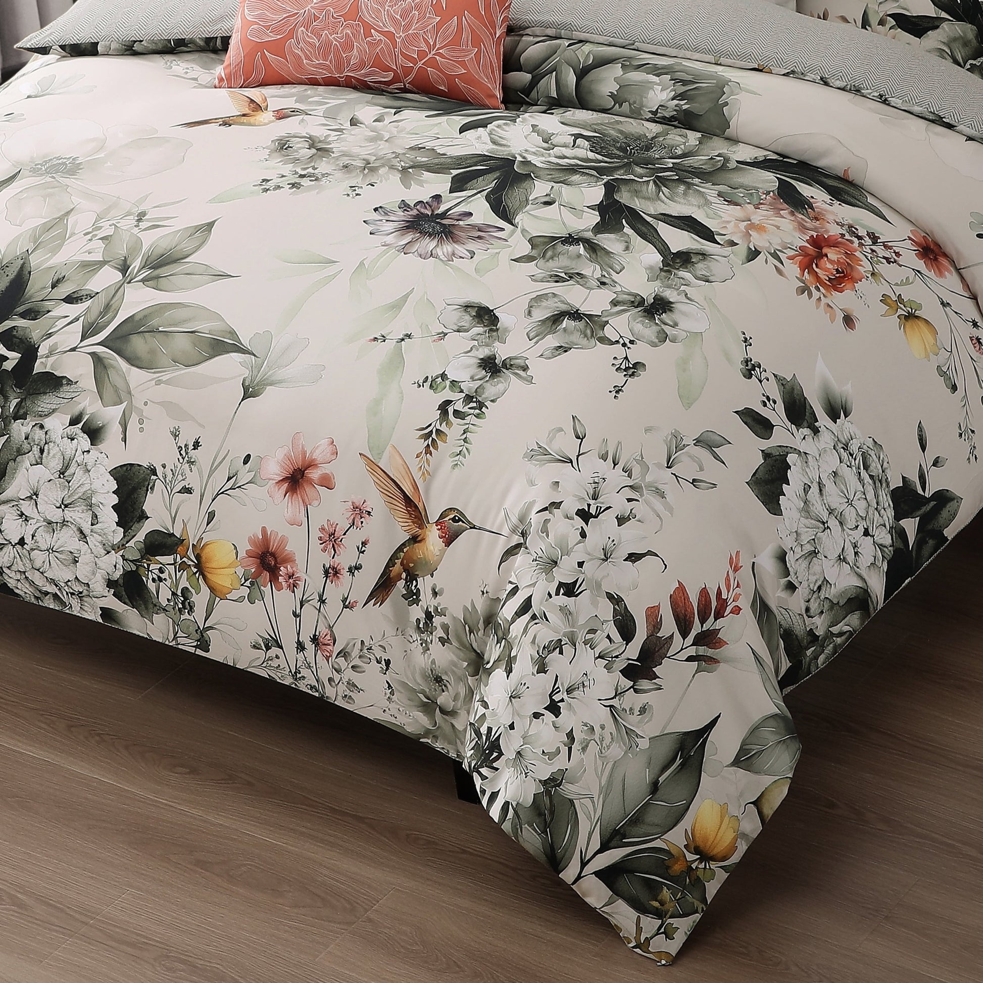Bebejan Vintage Bloom 5 Piece Reversible Comforter Set-2