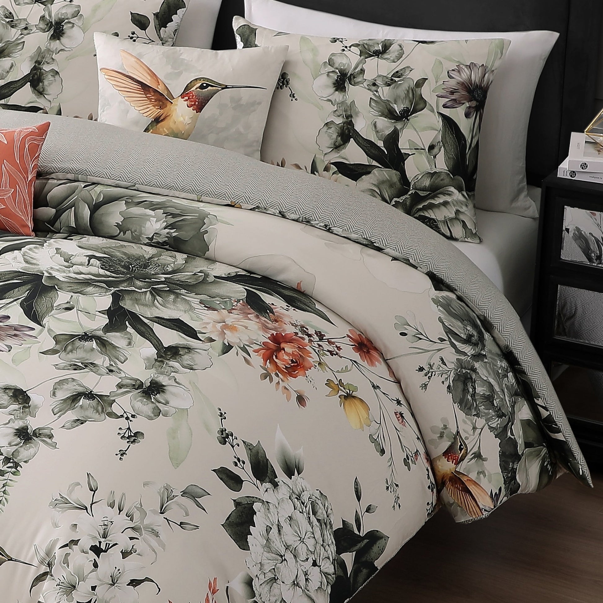 Bebejan Vintage Bloom 5 Piece Reversible Comforter Set-3