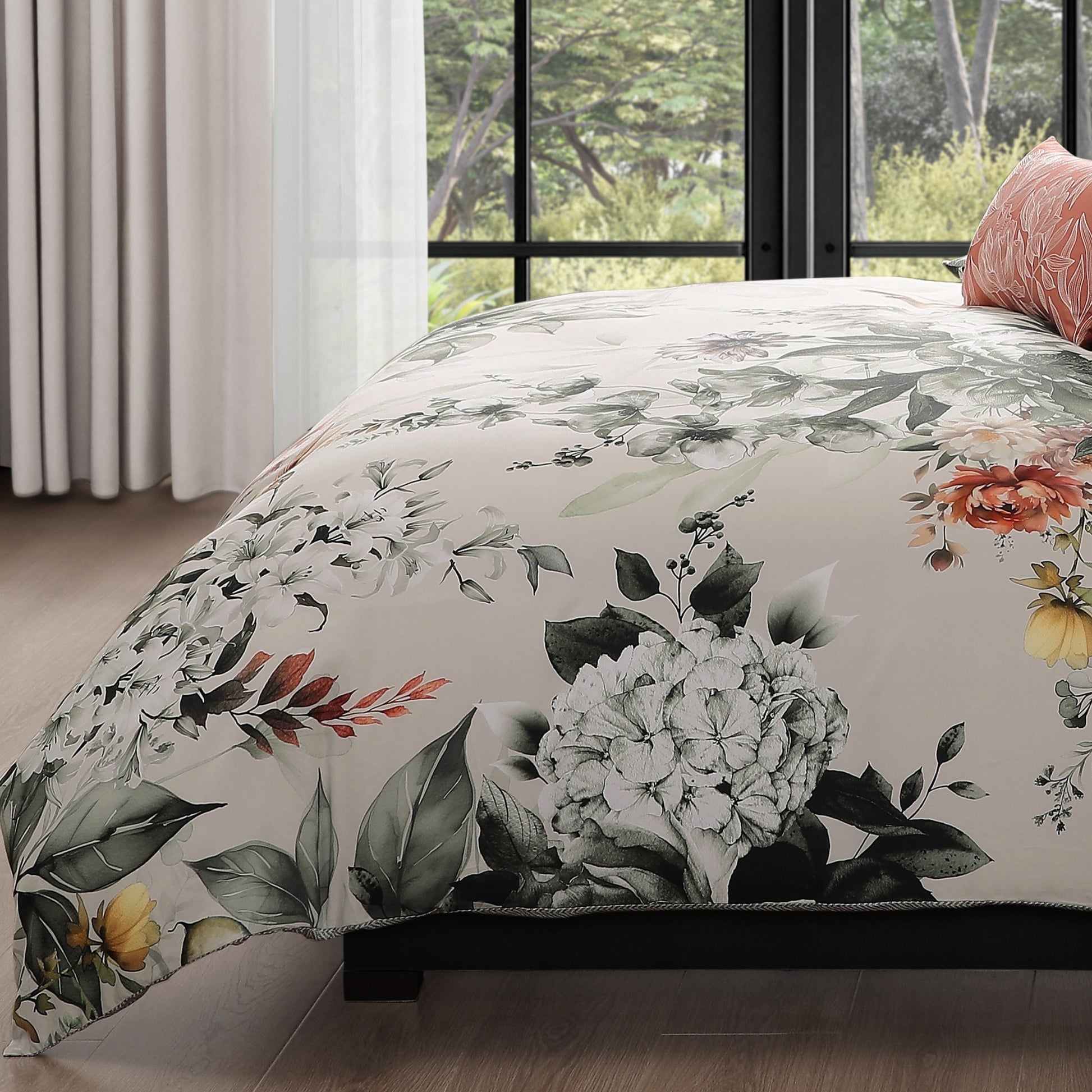 Bebejan Vintage Bloom 5 Piece Reversible Comforter Set-4