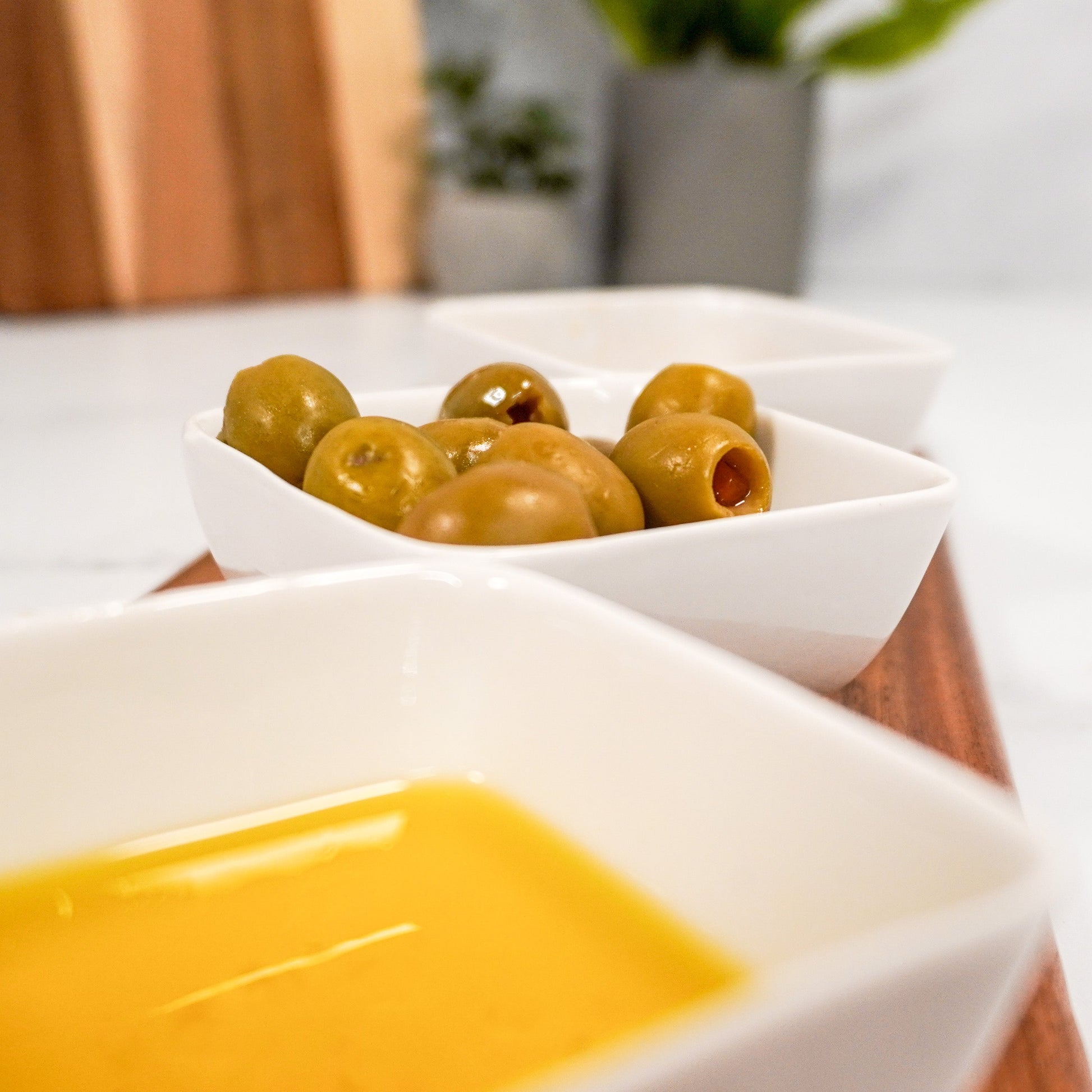 White Ceramic Dipping Bowls (set of 3)-2
