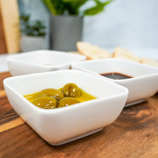 White Ceramic Dipping Bowls (set of 3)-0