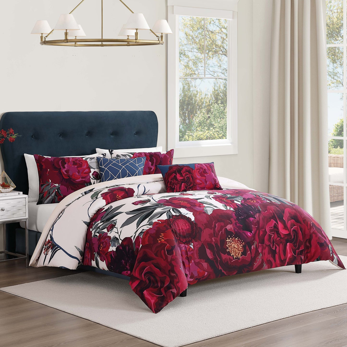 Bebejan Zinnia 5 Piece Reversible Comforter Set-1