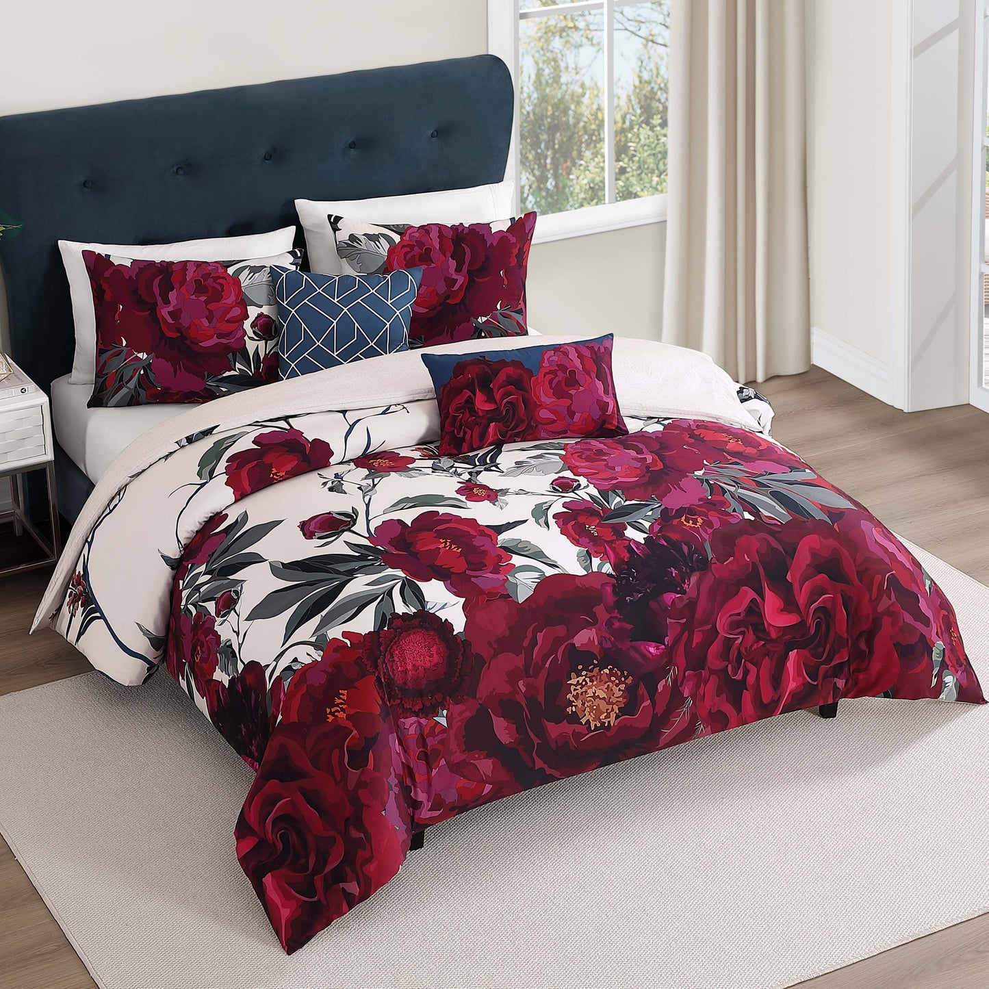 Bebejan Zinnia 5 Piece Reversible Comforter Set-4