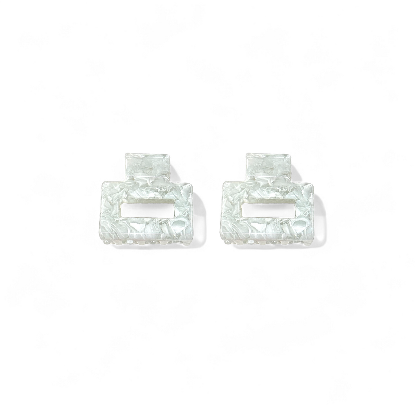 Ecofriendly Acetate 2 Pack Mini Square Claws - Mint-0