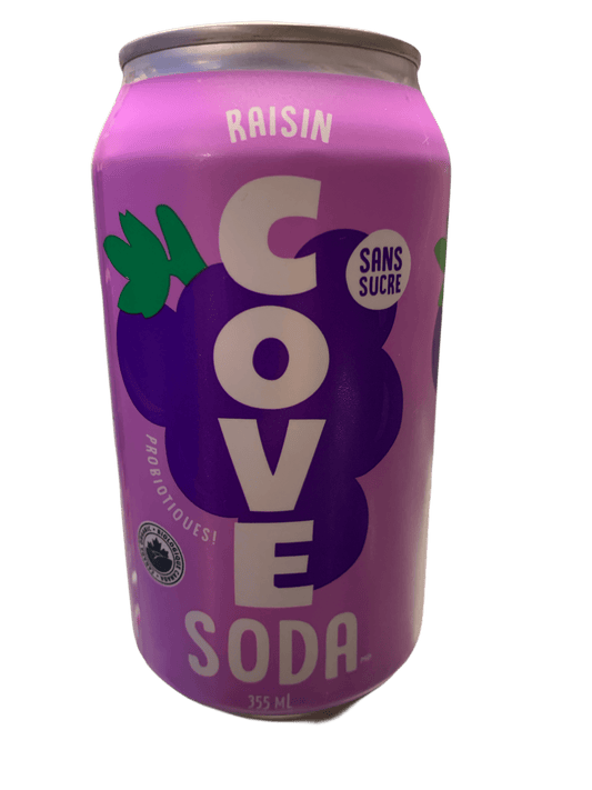 Cove Prebiotic Grape Flavoured Soda 355ML - Canadian Edition