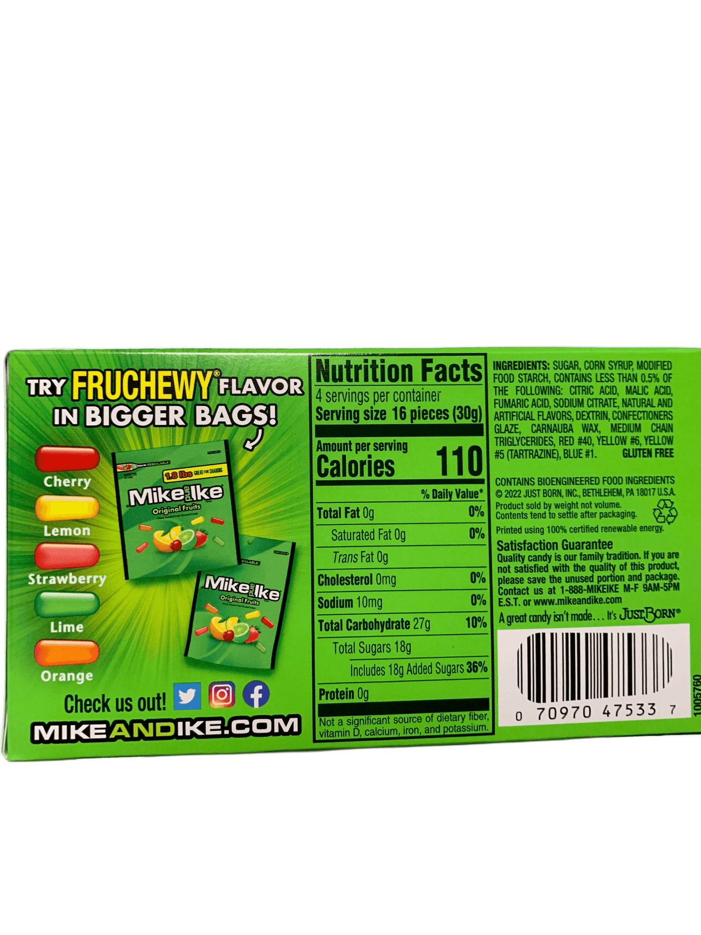 Mike And Ike Original Fruits 120G - U.S Edition