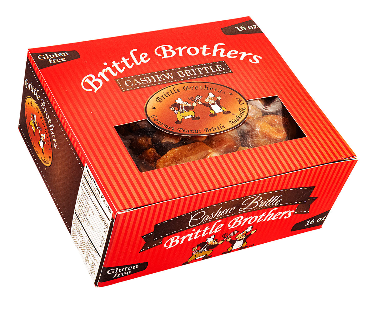 Brittle Brothers - Cashew Brittle - 1 Pound Box (Wholesale)-0