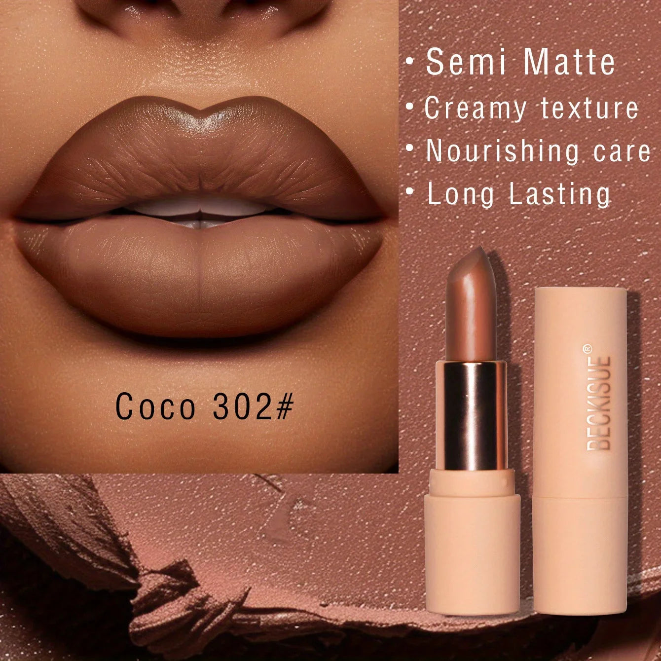 Coffee Velvet Lipstick - Luxurious Matte Long-Lasting Color-4