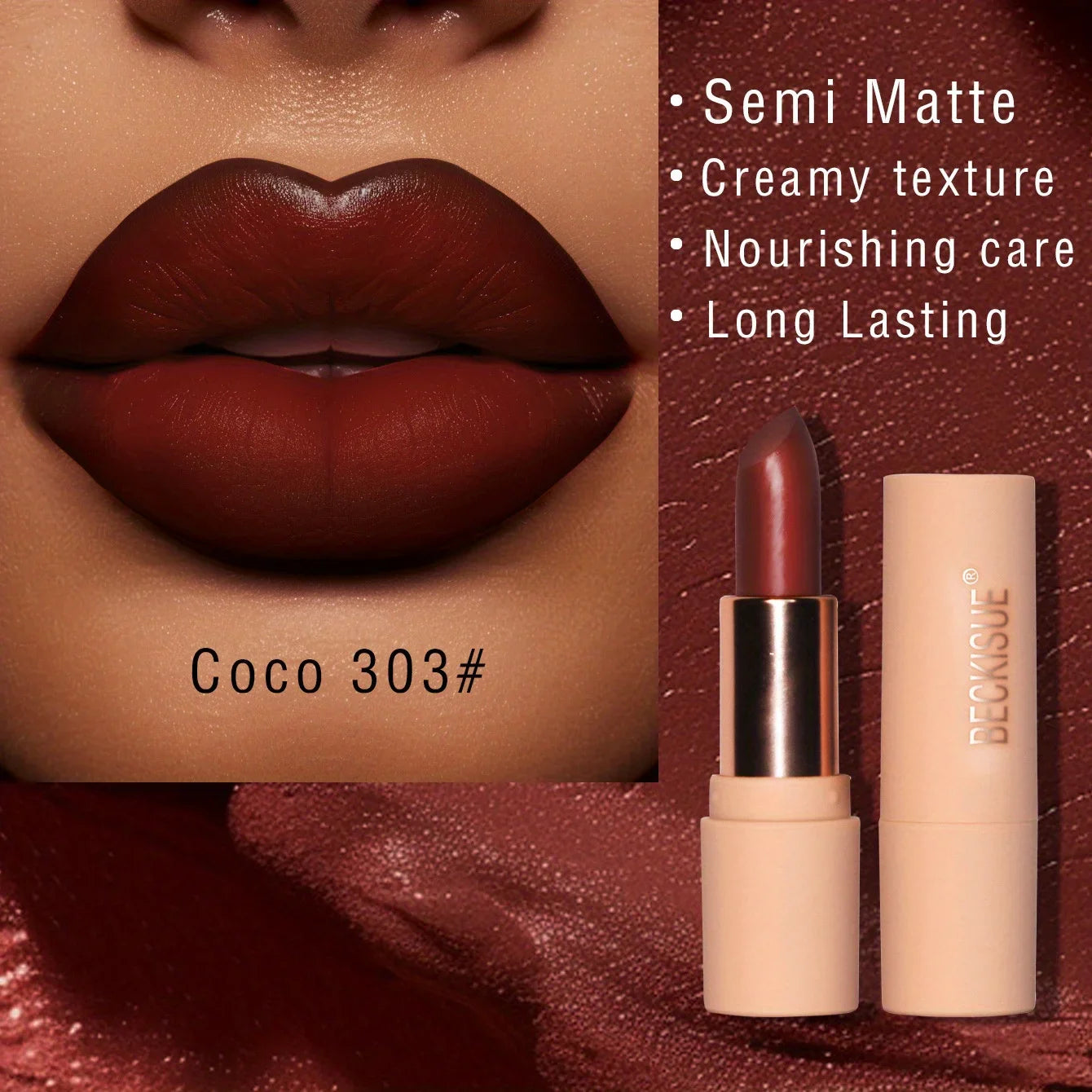 Coffee Velvet Lipstick - Luxurious Matte Long-Lasting Color-5