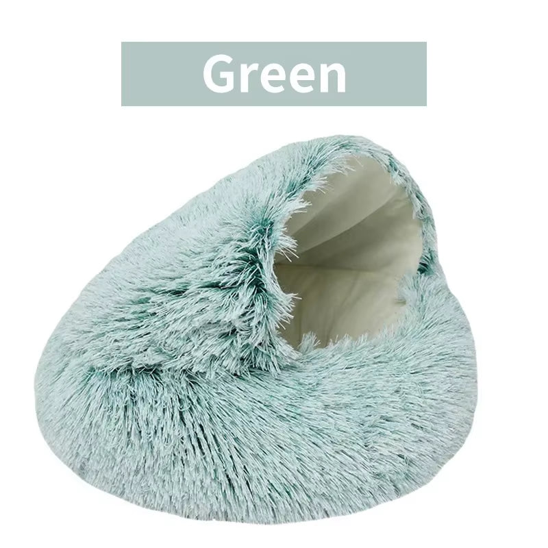 Cozy 2-in-1 Plush Cat Bed-5