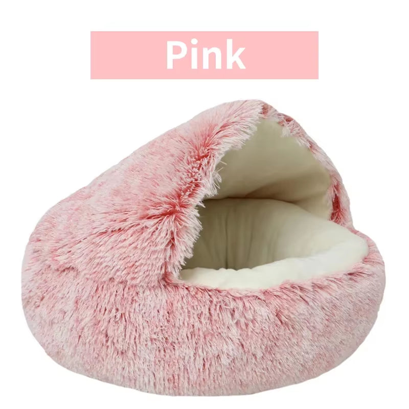 Cozy 2-in-1 Plush Cat Bed-7