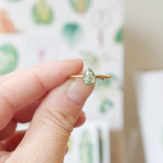 Bague automne -  mini goute (ajustable)